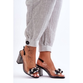 Sandalias Tacón Negro Estilo Transparente S.Barski MR1037-17 6