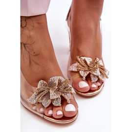 Sandalias Elegantes Decoradas Oro Rosa Transparente S.Barski MR1037-18 rosado 5