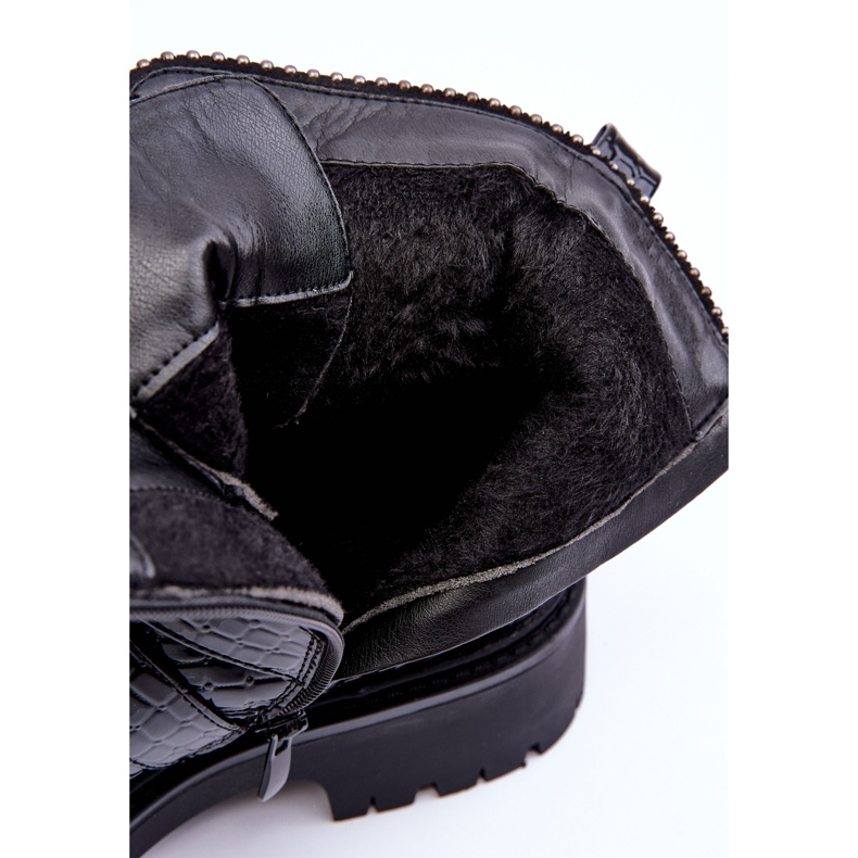 Botas Mujer Serpiente Rayas Negro Leora 2