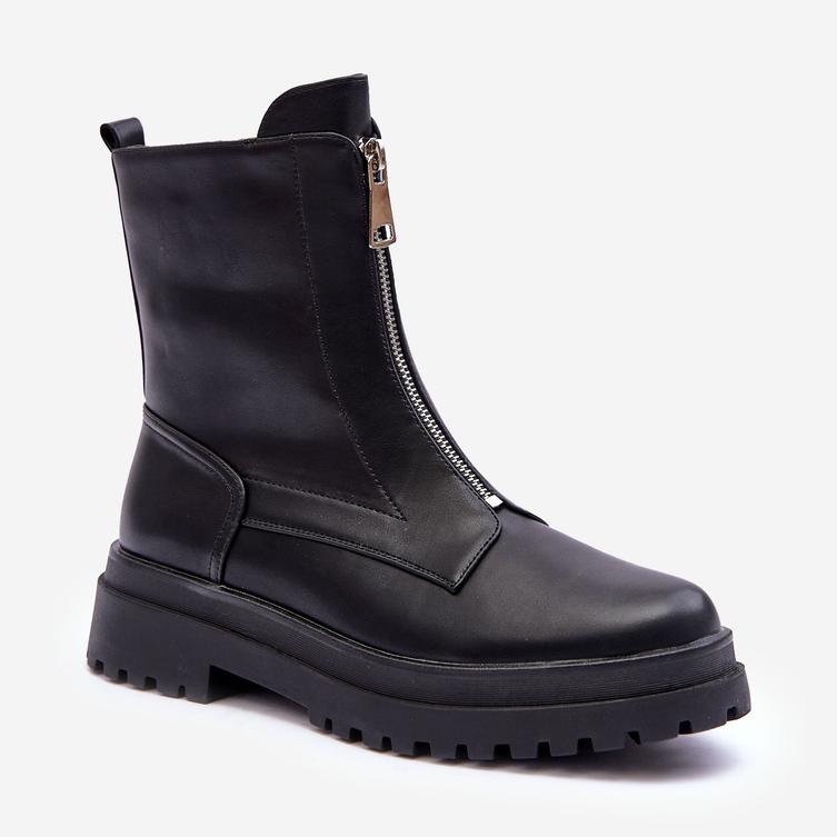 Botas Mujer Piel Cremallera Clorike Negro 1