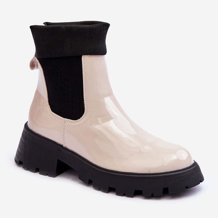 Botines Mujer Lacquer Jodhpur Beige Pavo 1 Botines Mujer Lacquer Jodhpur Beige Pavo 1