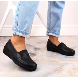 Zapatos mujer cómodos piel con elástico negro T.Sokolski J207 3