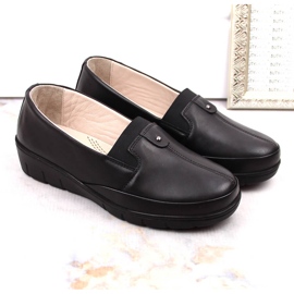 Zapatos mujer cómodos piel con elástico negro T.Sokolski J207 5