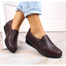 Zapatos mujer cómodos piel con elástico T.Sokolski J304 rojo 2