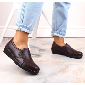 Zapatos mujer cómodos piel con elástico T.Sokolski J304 rojo 3