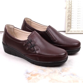 Zapatos mujer cómodos piel con elástico T.Sokolski J304 rojo 6