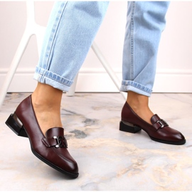 Vinceza 58162 bailarinas burdeos con cadena rojo 2