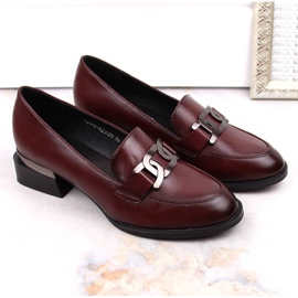 Vinceza 58162 bailarinas burdeos con cadena rojo 5