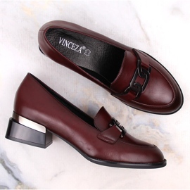 Vinceza 58162 bailarinas burdeos con cadena rojo 6