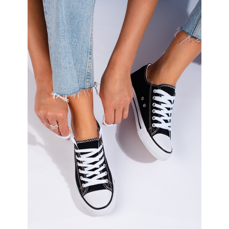 Deportivas clásicas de mujer Shelovet negras negro 1