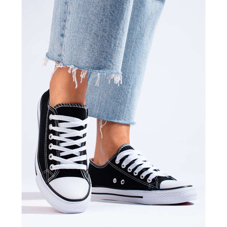 Deportivas clásicas de mujer Shelovet negras negro 2