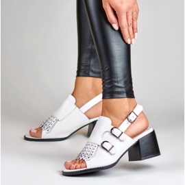 La.Fi Sandalias blancas con tachuelas blanco 1