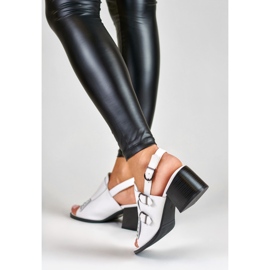 La.Fi Sandalias blancas con tachuelas blanco 4