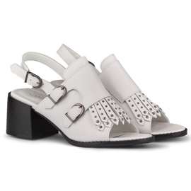 La.Fi Sandalias blancas con tachuelas blanco 8