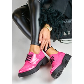 La.Fi Zapato cordones lacado rosa rosado 8