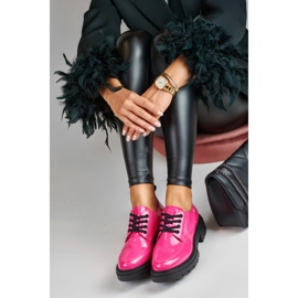 La.Fi Zapato cordones lacado rosa rosado 6