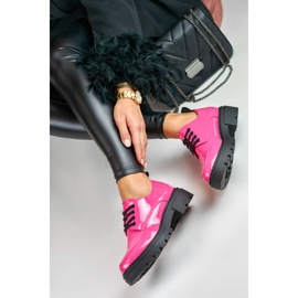 La.Fi Zapato cordones lacado rosa rosado 7