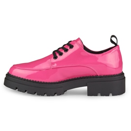 La.Fi Zapato cordones lacado rosa rosado 9