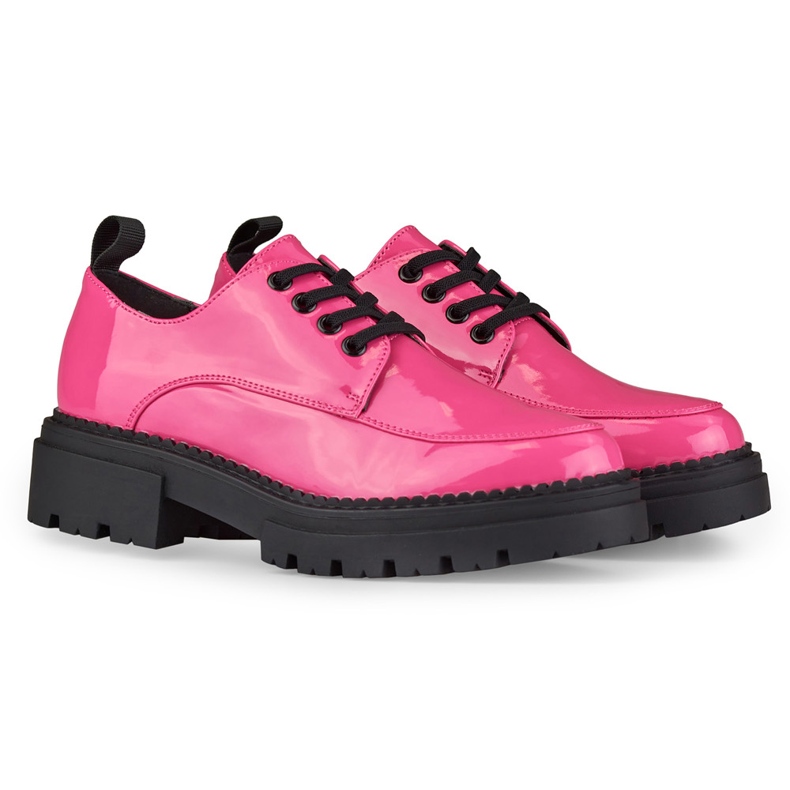 La.Fi Zapato cordones lacado rosa rosado 1