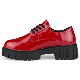 La.Fi Zapatos cordones lacado rojo 6