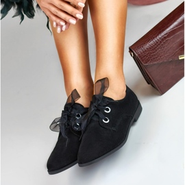 La.Fi Zapatos elegantes de ante negro 1