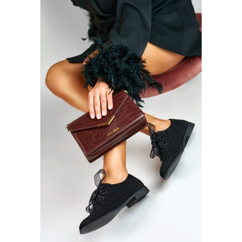 La.Fi Zapatos elegantes de ante negro 2