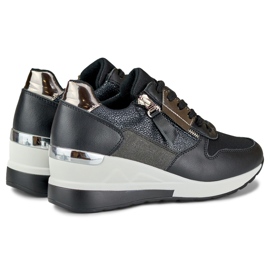 Elegantes deportivas negras con cuña negro 1 Elegantes deportivas negras con cuña negro 1