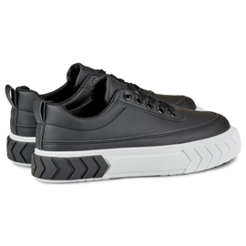 Deportivas negras de ecopiel para mujer negro 4