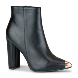 Botas negras de mujer con puntera decorativa negro 5