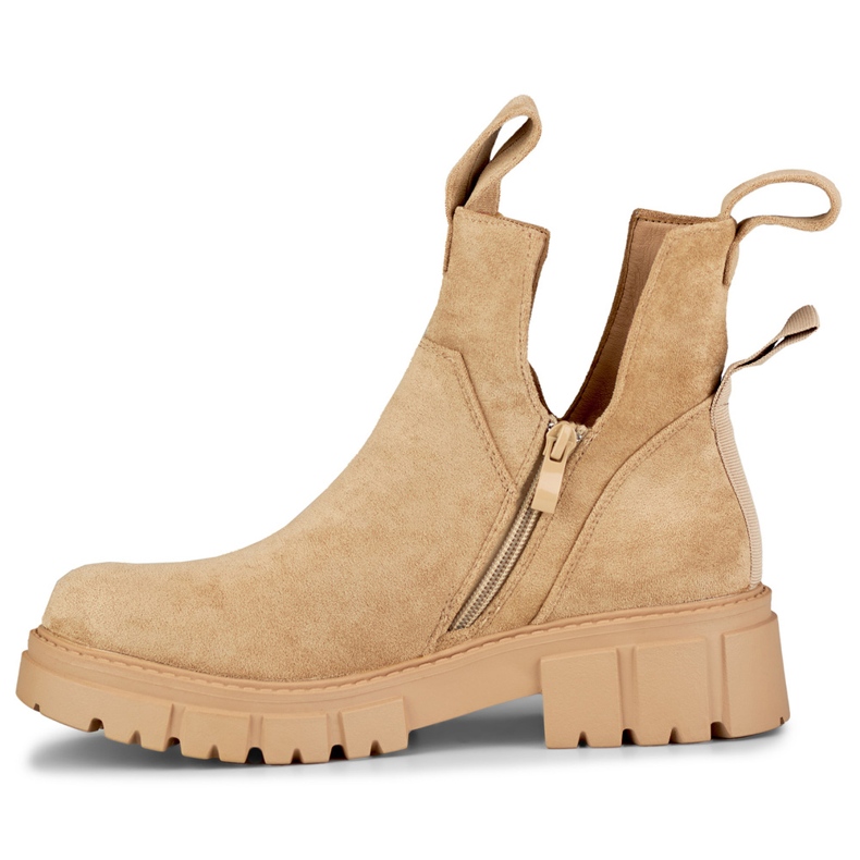 Botas plataforma mujer beige 2
