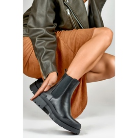 Botas negras de mujer con suela negra negro 4