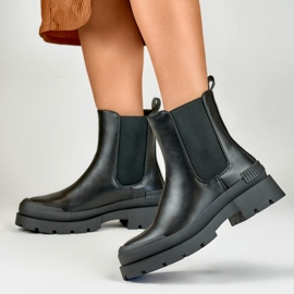 Botas negras de mujer con suela negra negro 8