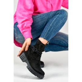 Botas negras de mujer con pala elástica negro 3