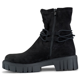 Botas negras de mujer con pala elástica negro 4