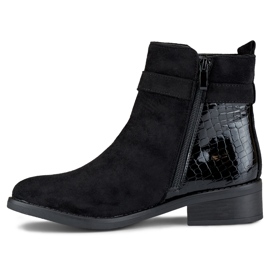 Botas de mujer elegantes con suela plana. negro 4