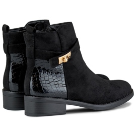 Botas de mujer elegantes con suela plana. negro 5