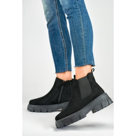 Botas negras de mujer con suela gruesa negro 3