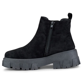 Botas negras de mujer con suela gruesa negro 6