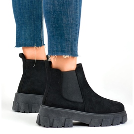 Botas negras de mujer con suela gruesa negro 7