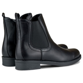 Clásicas botas Chelsea negras de mujer fabricadas en ecopiel negro 1 Clásicas botas Chelsea negras de mujer fabricadas en ecopiel negro 1