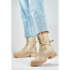 Botas altas de mujer Garlin beige 2