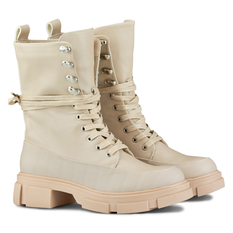 Botas altas de mujer Garlin beige 1