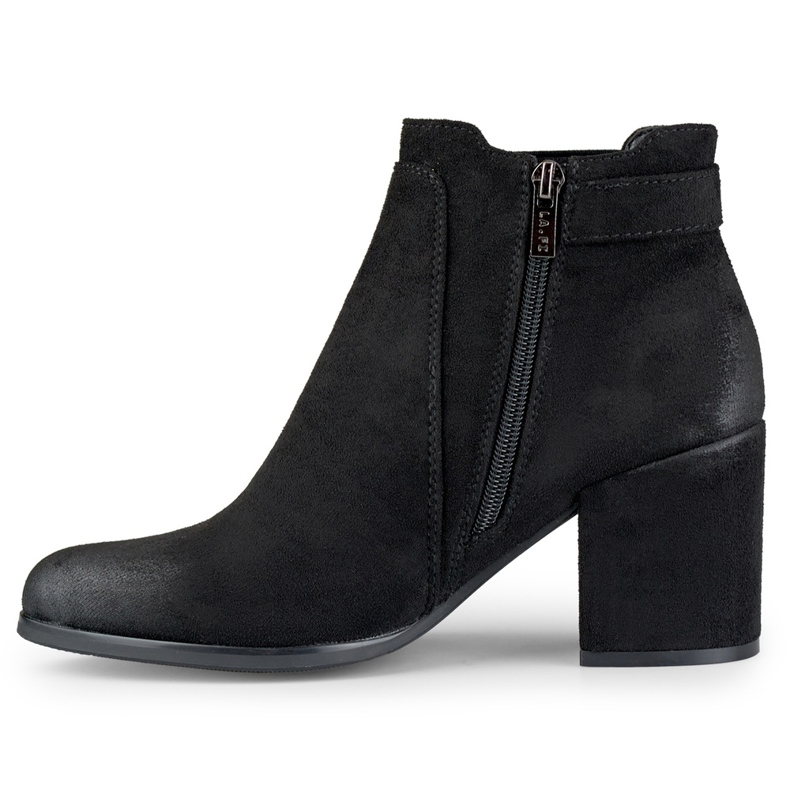 Botas negras de mujer con hebilla negro 2