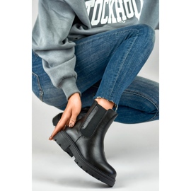 Botas negras de mujer con suela gruesa negro 12