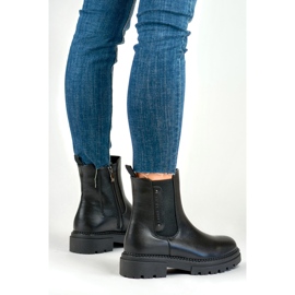 Botas negras de mujer con suela gruesa negro 8