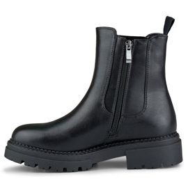 Botas negras de mujer con suela gruesa negro 5