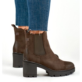 Botas de mujer clásicas de ante Adeline marrón 7