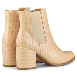 Botines beige de tacón en ecopiel de Blaise 2