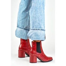 Botas rojas de Blaise en ecopiel rojo 4