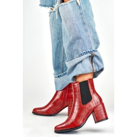 Botas rojas de Blaise en ecopiel rojo 3